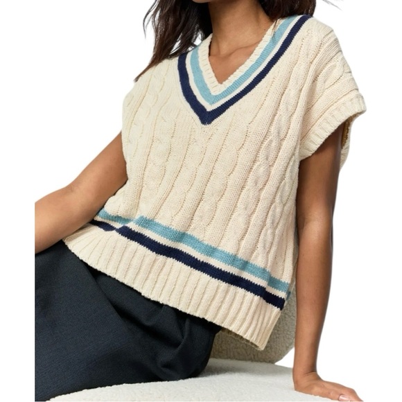 Polo Ralph Lauren Cable-Knit Cotton Cricket Sweater Vest Size Large - Picture 11 of 11